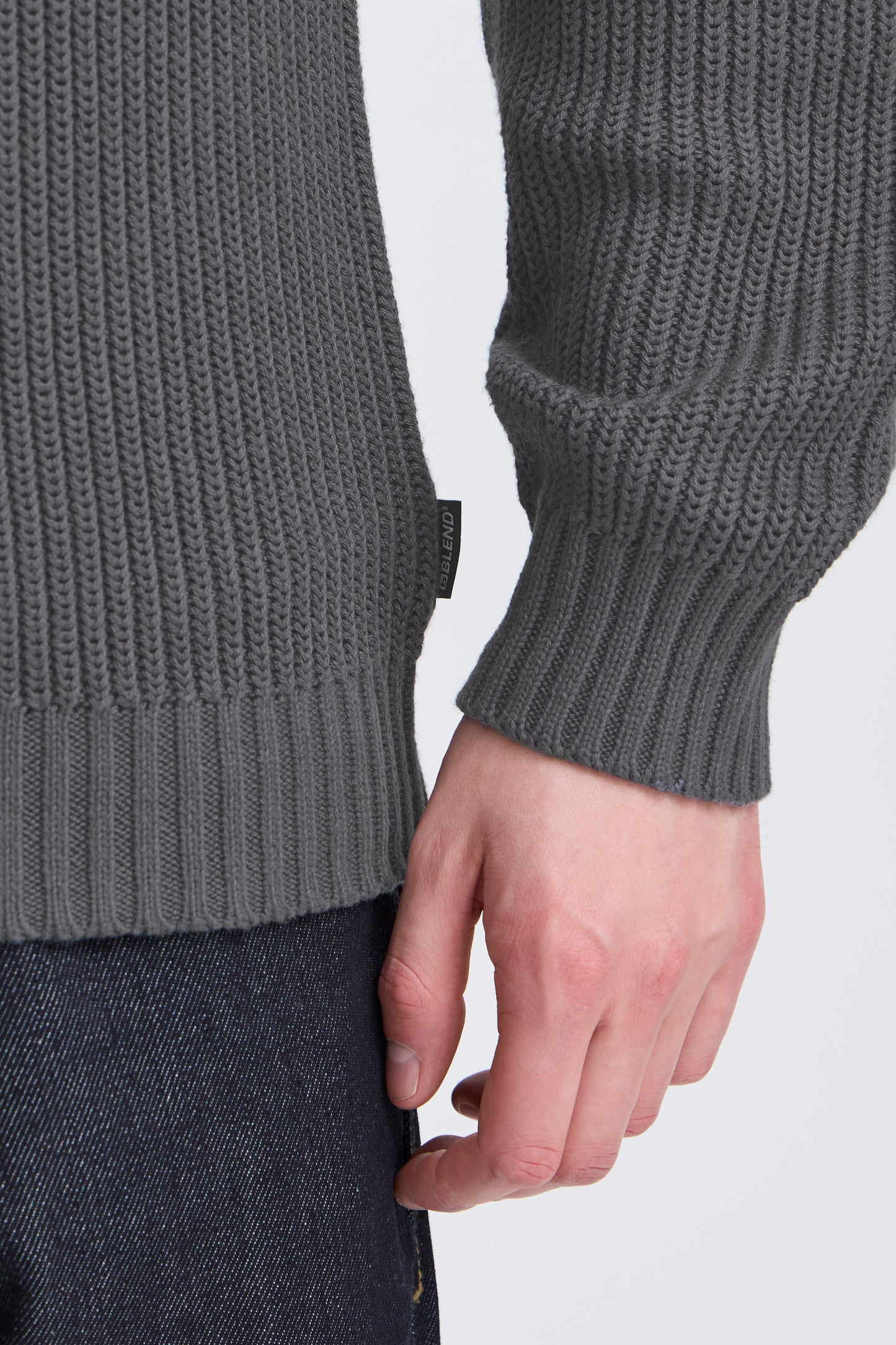 Blend Bhdeno crew cable knit sweat