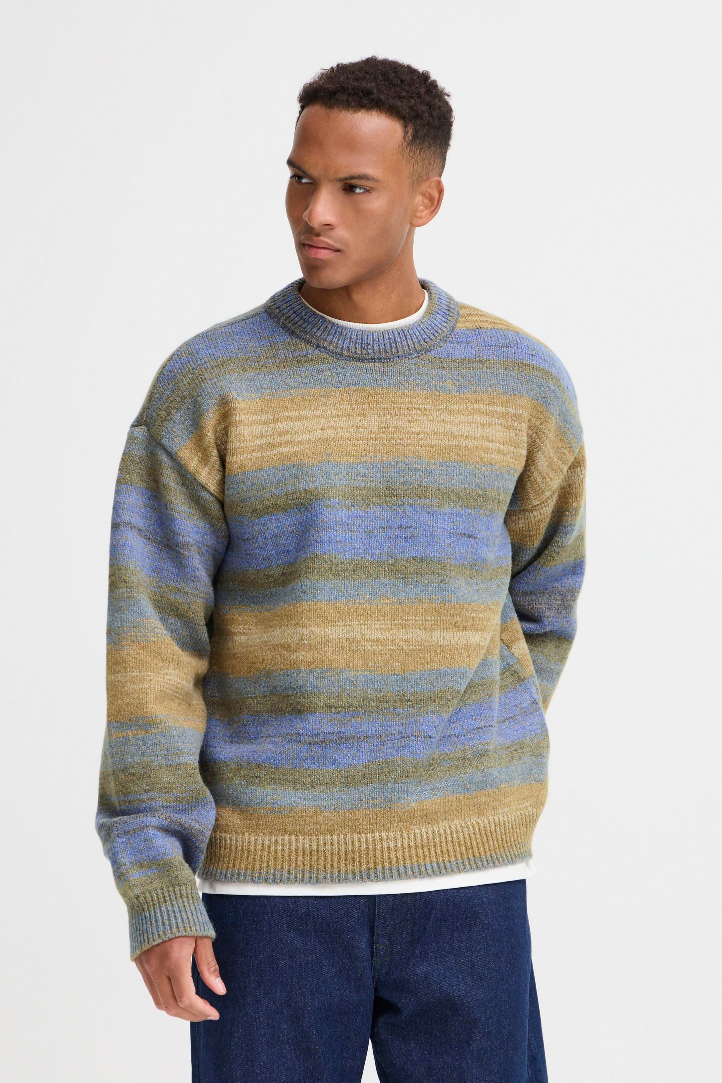 Blend bhbirger stripe crew neck sweater