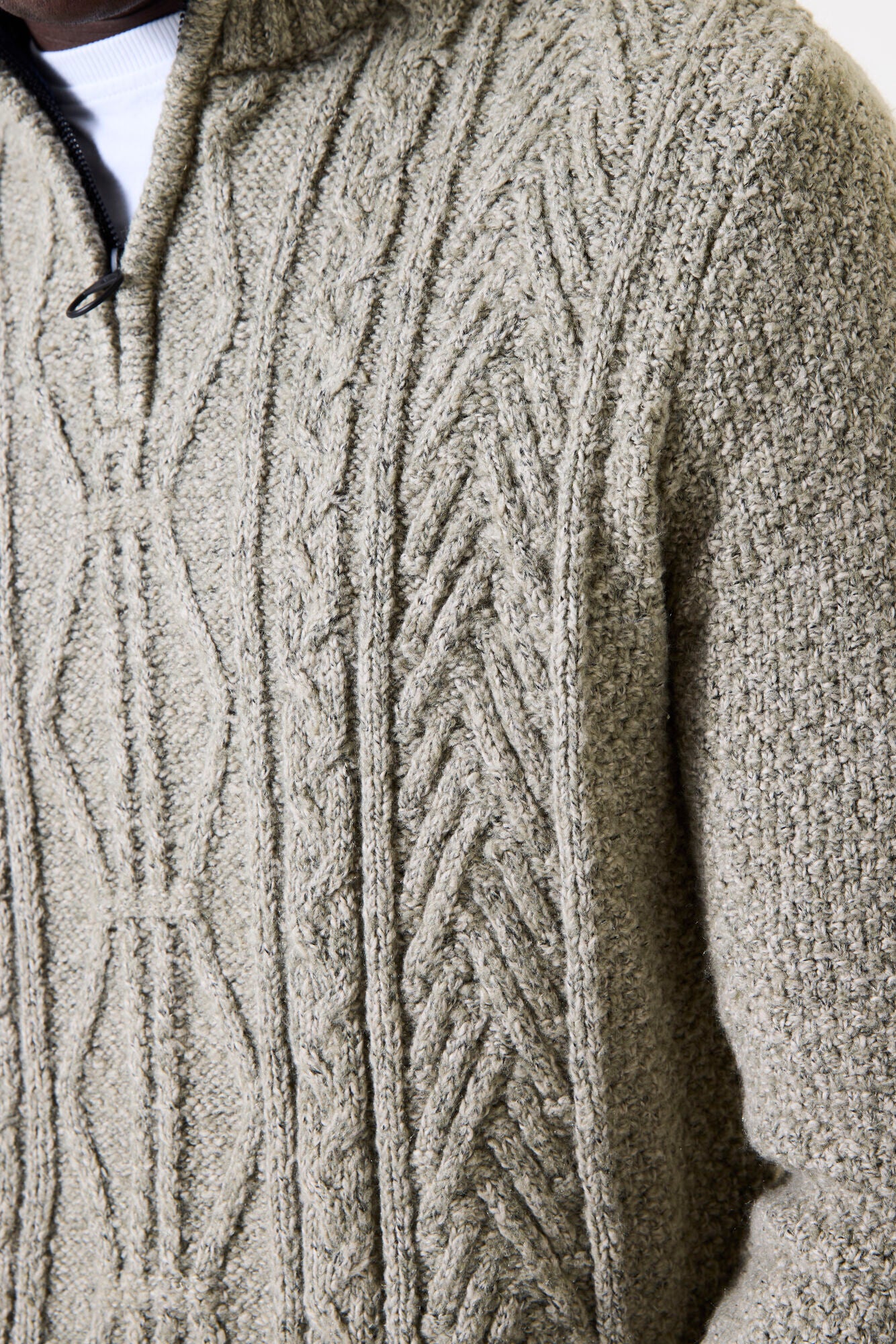 Garcia z1180-5476 1/4 zip mock neck sweater