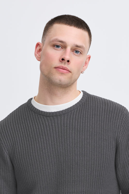 Blend Bhdeno crew cable knit sweat