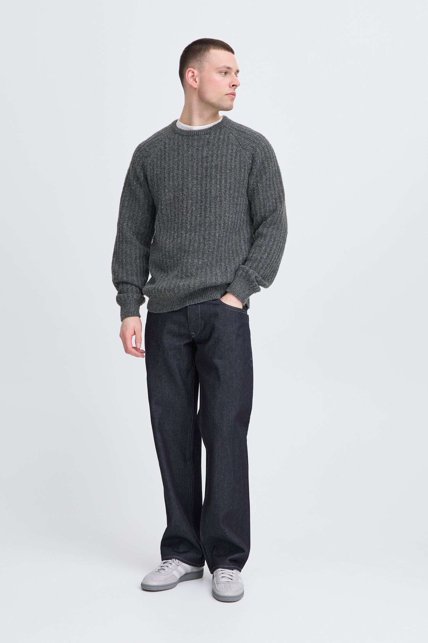 Blend bhdexter charcoal crew sweater