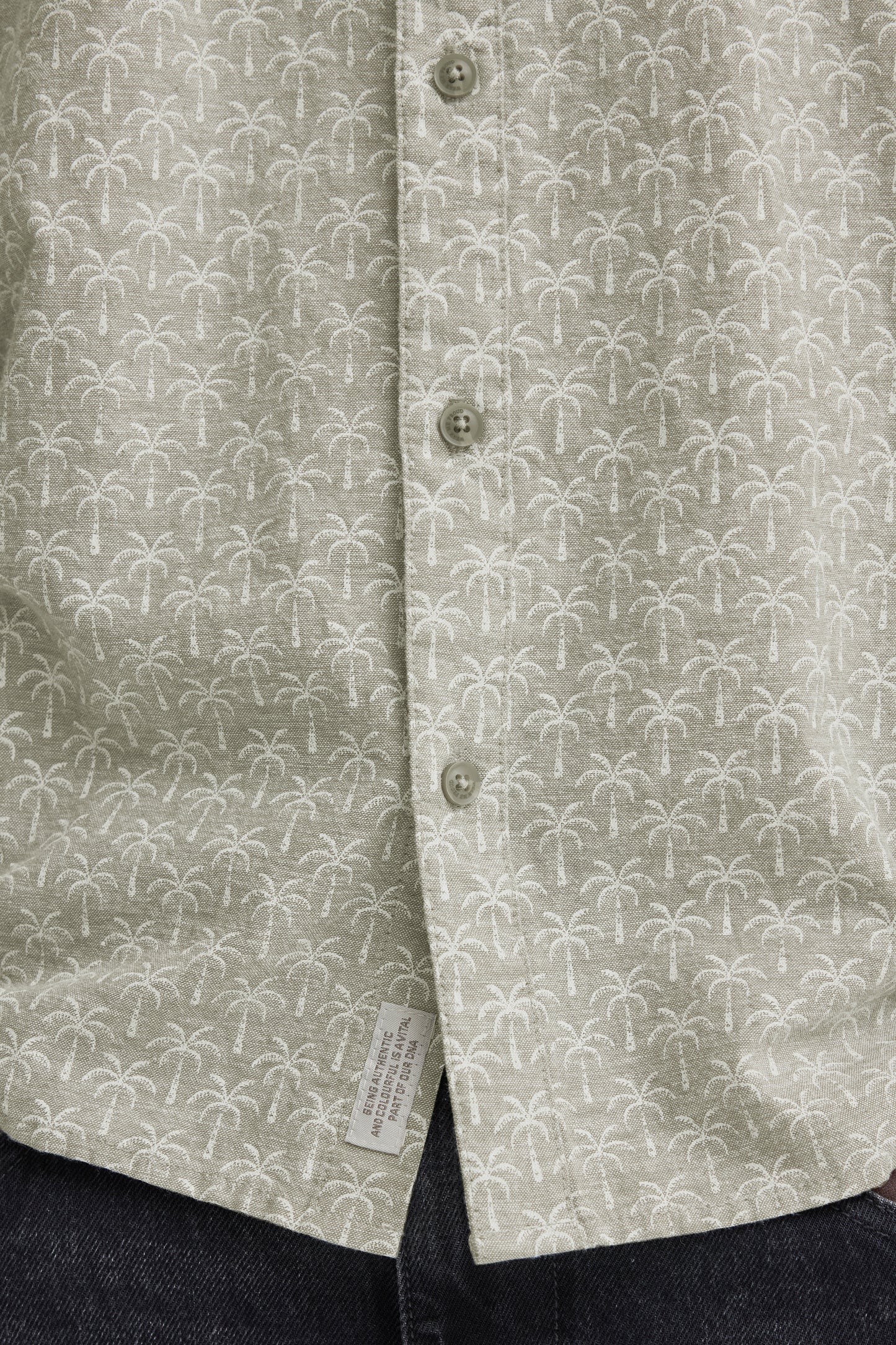 S26 blend bhaban palm tree print sport shirt