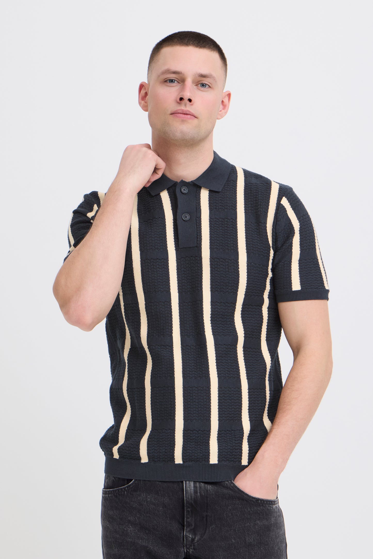 S26 blend bhdarin short sleeve knit polo