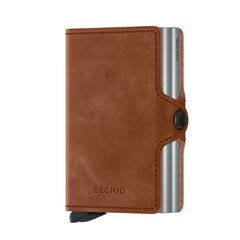 SECRID wallet - vintage cognac silver