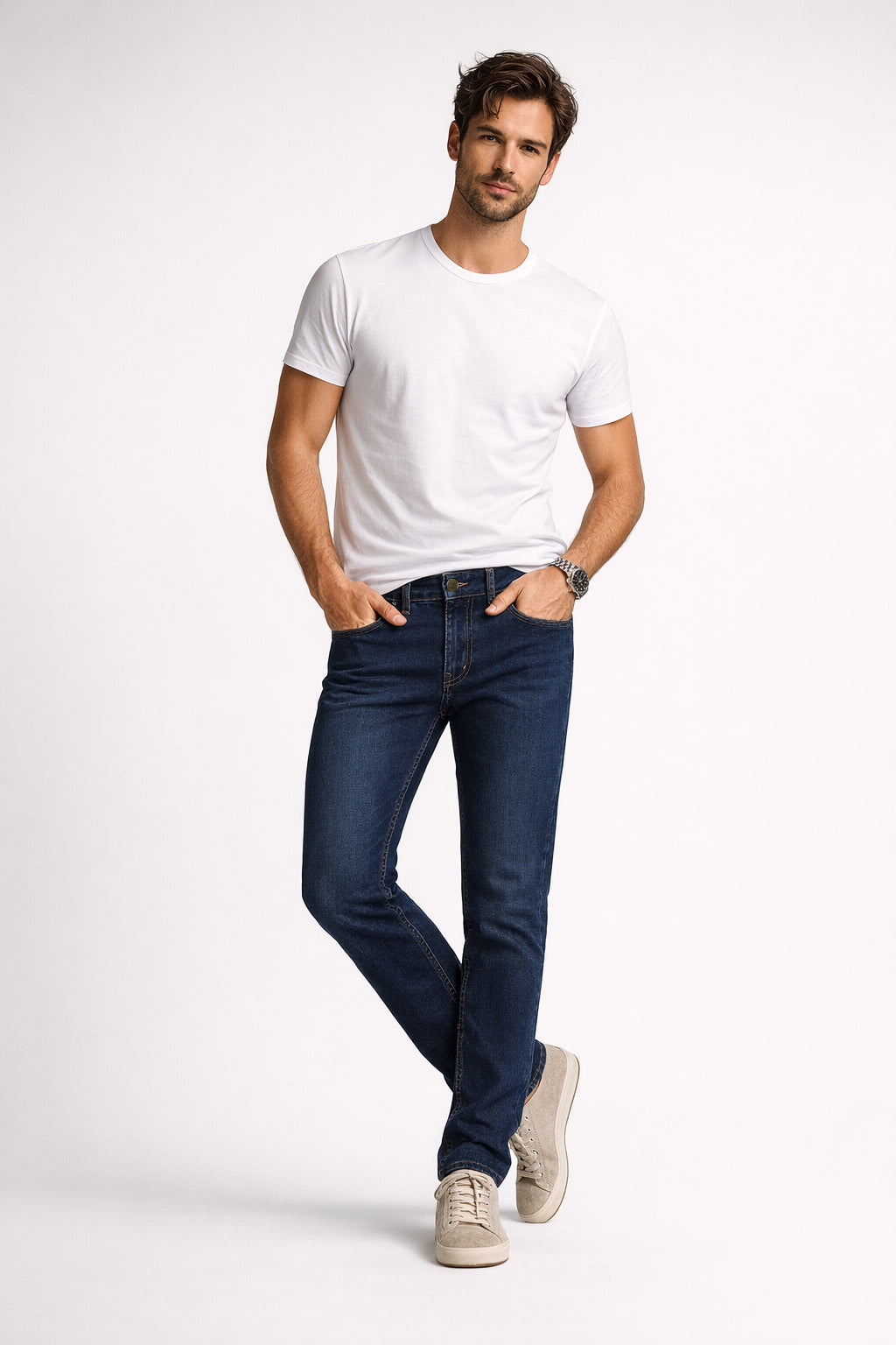 S26 Lois Brad slim 1136 5959 95 linen like dark blue