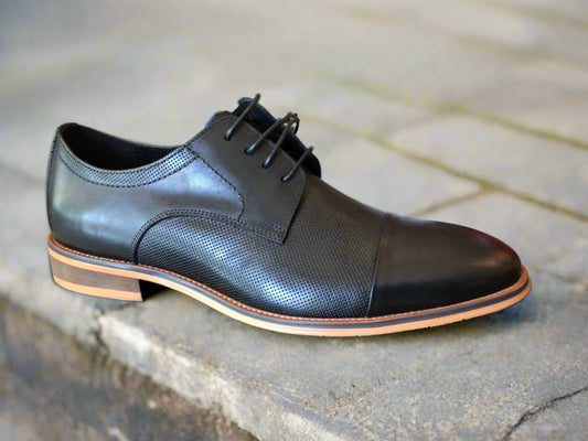 Alpha and steel black shoe