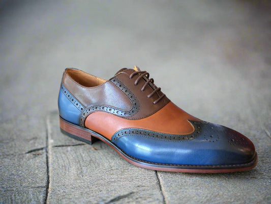 Alpha and Steel tri color shoe