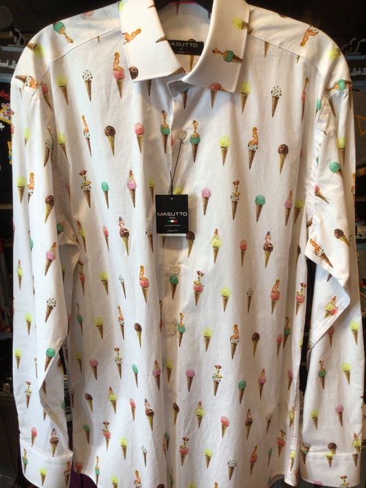 Masutto ice cream long sleeve sport shirtc